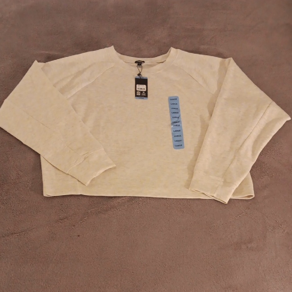 Express Womens Cream Long Sleeve Top